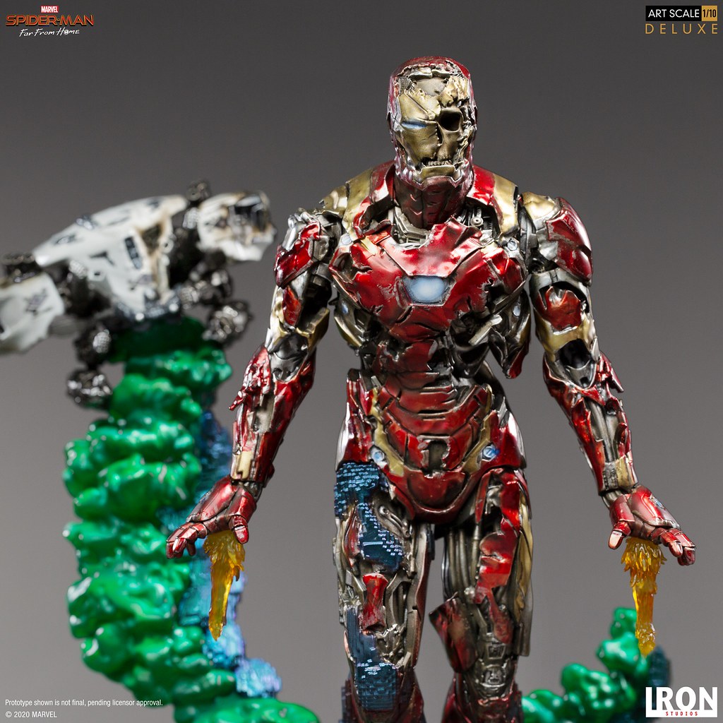 彼得心中揮之不去的夢魘襲來! Iron Studios《蜘蛛人:離家日》鋼鐵人幻象(Iron Man Illusion)豪華版 1/10 比例全身雕像
