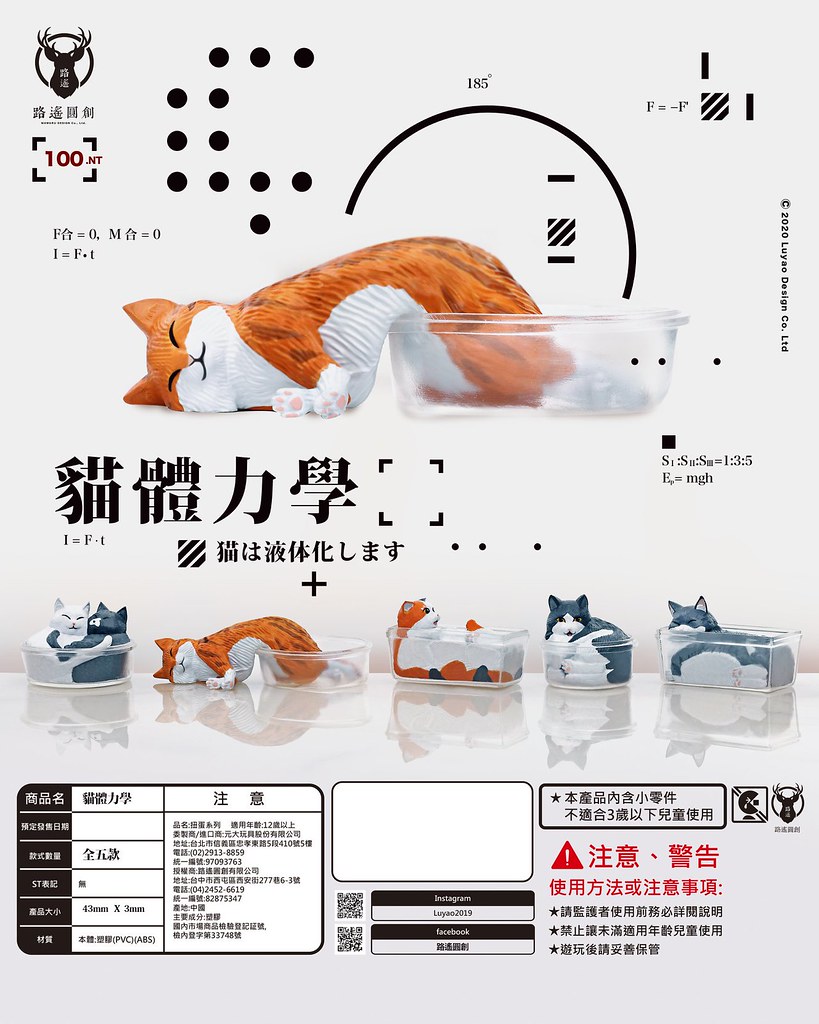 欸不是！這不科學～ 路遙圓創全新轉蛋【貓體力學】發表！ 將喵星人不可思議的身體狀態立體化