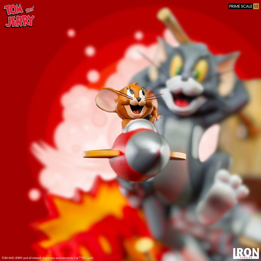 高度再現追逐時的混亂場面！ Iron Studios Prime Scale 系列《湯姆貓與傑利鼠》湯姆貓與傑利鼠（Tom &amp; Jerry）1/3 比例全身雕像
