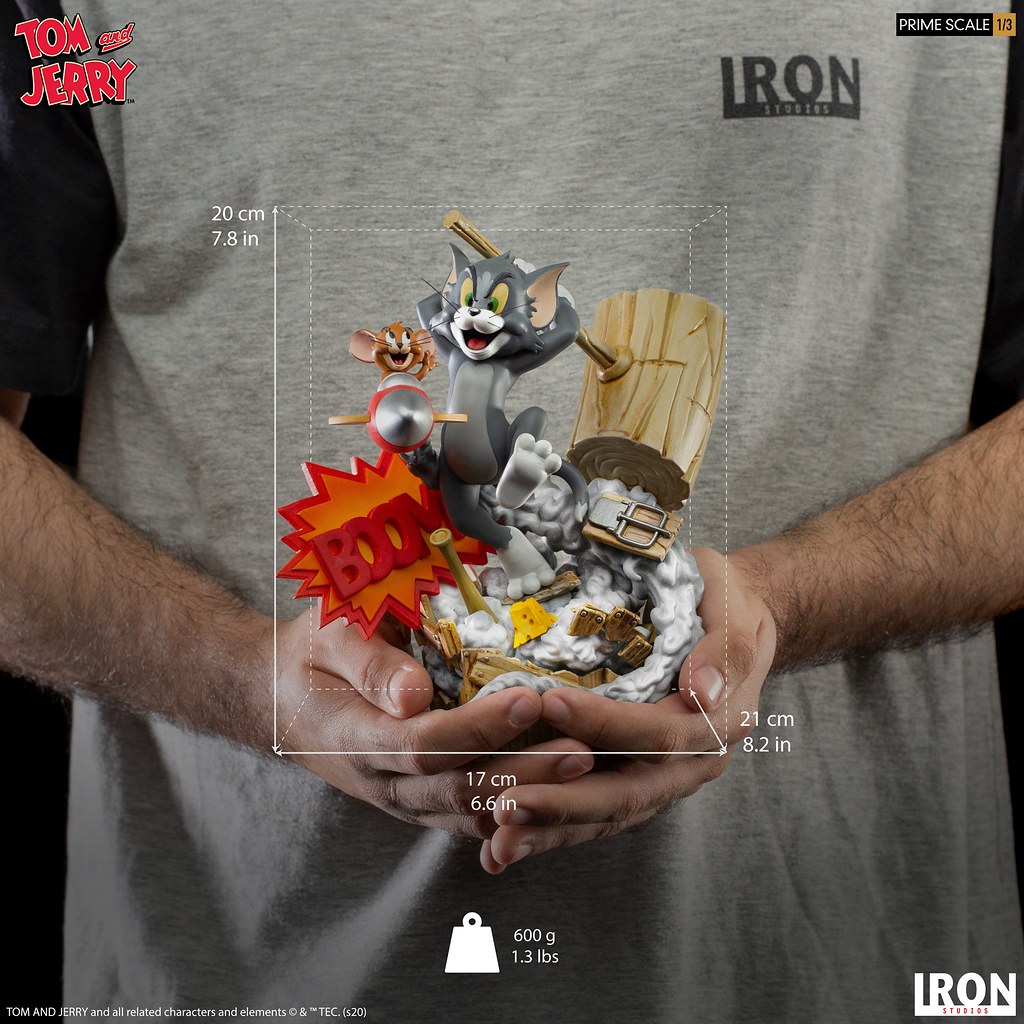 高度再現追逐時的混亂場面！ Iron Studios Prime Scale 系列《湯姆貓與傑利鼠》湯姆貓與傑利鼠（Tom &amp; Jerry）1/3 比例全身雕像