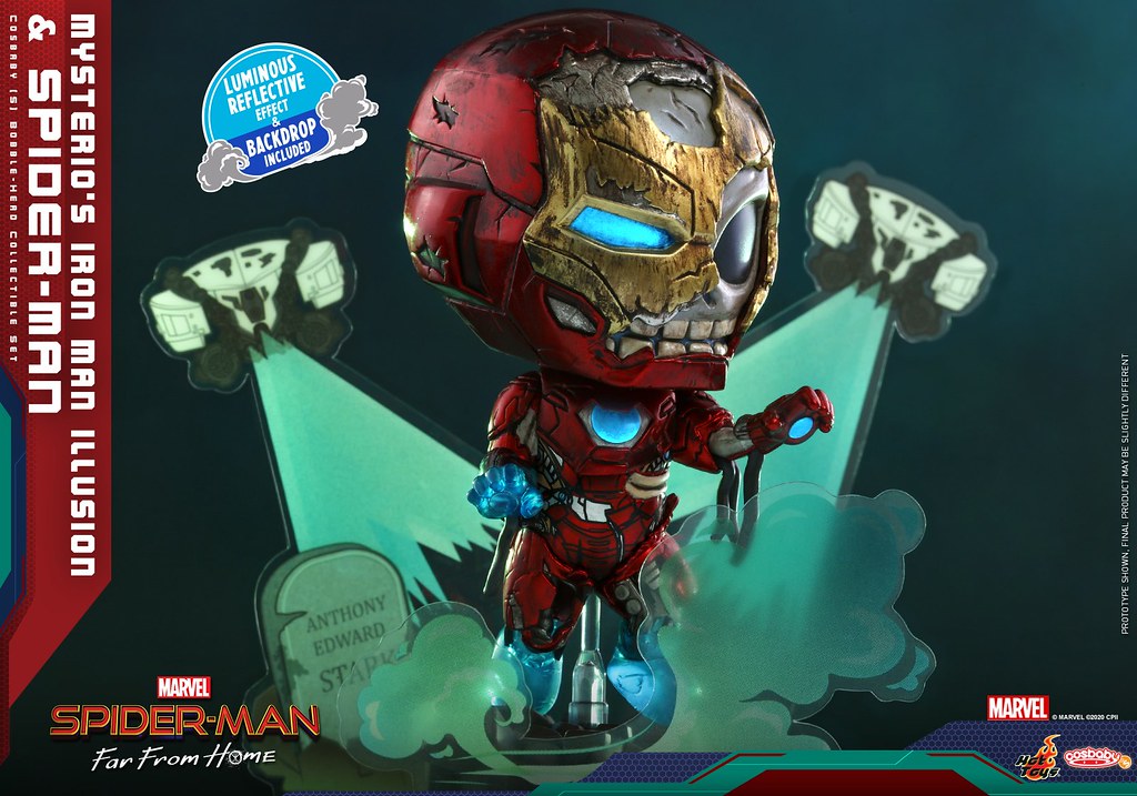 Hot Toys – COSB768 -《蜘蛛人:離家日》神秘客的鋼鐵人幻象&蜘蛛人(Mysterio’s Iron Man Illusion and Spider-Man)Cosbaby (S) Bobble-Head 套組