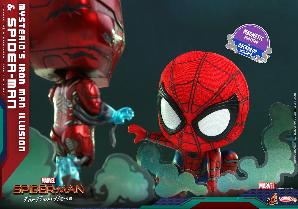 Hot Toys – COSB768 -《蜘蛛人:離家日》神秘客的鋼鐵人幻象&蜘蛛人(Mysterio’s Iron Man Illusion and Spider-Man)Cosbaby (S) Bobble-Head 套組