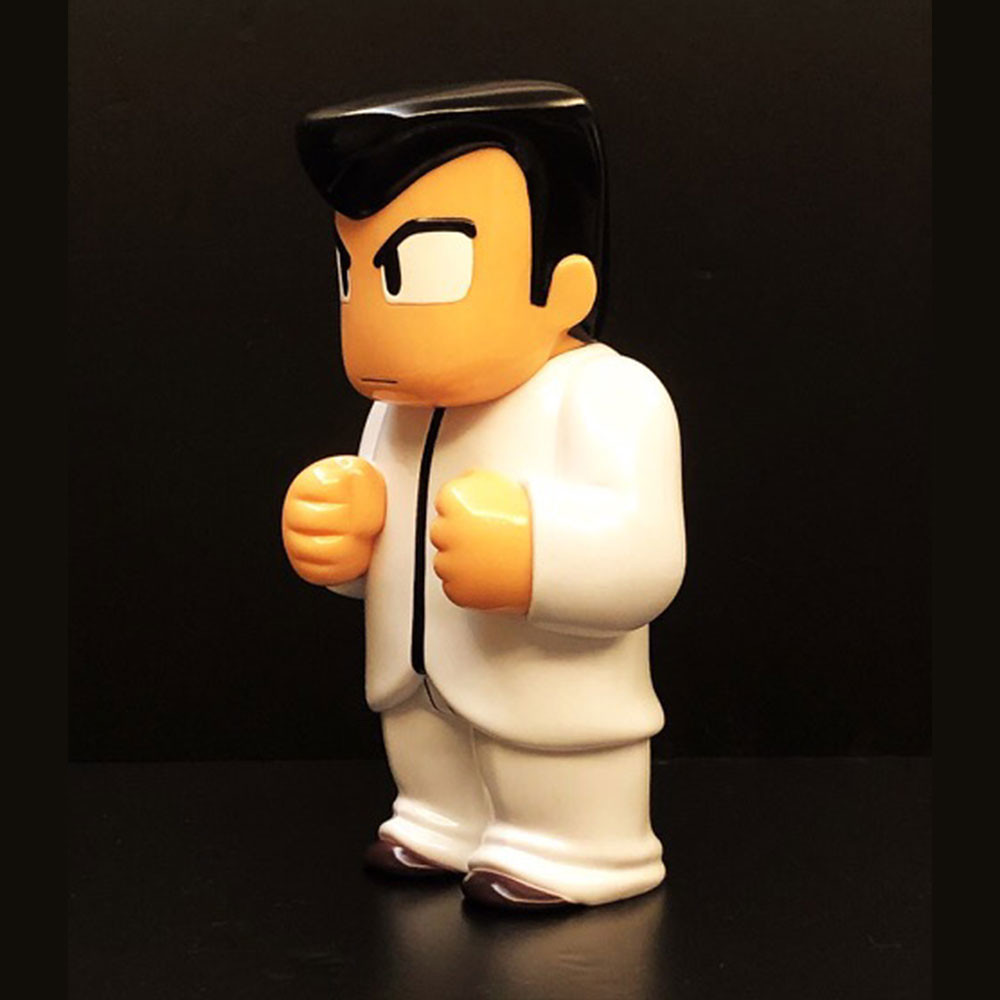 去吧！成為世界第一的躲避球隊！工匠堂《熱血高校》躲避球部「國夫君 白色制服 ver.」軟膠人偶（熱血高校ドッジボール部 くにおくん 白学校制服 ver.）