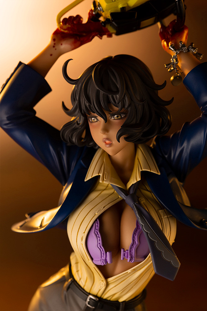 豔紅夕陽下狂舞的性感黑肉！ 壽屋 HORROR美少女 系列《德州電鋸殺人狂》「皮臉（レザーフェイス）CHAINSAW DANCE」1/7 比例PVC塗裝完成品