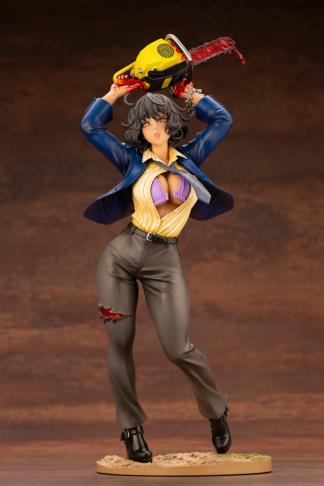 豔紅夕陽下狂舞的性感黑肉！ 壽屋 HORROR美少女 系列《德州電鋸殺人狂》「皮臉（レザーフェイス）CHAINSAW DANCE」1/7 比例PVC塗裝完成品