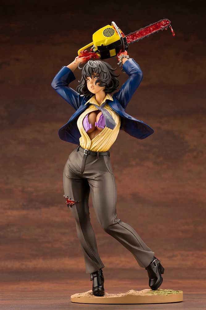 豔紅夕陽下狂舞的性感黑肉！ 壽屋 HORROR美少女 系列《德州電鋸殺人狂》「皮臉（レザーフェイス）CHAINSAW DANCE」1/7 比例PVC塗裝完成品