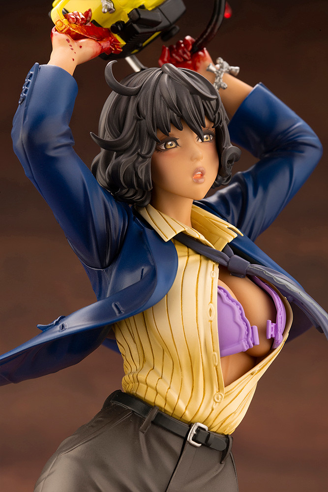 豔紅夕陽下狂舞的性感黑肉！ 壽屋 HORROR美少女 系列《德州電鋸殺人狂》「皮臉（レザーフェイス）CHAINSAW DANCE」1/7 比例PVC塗裝完成品