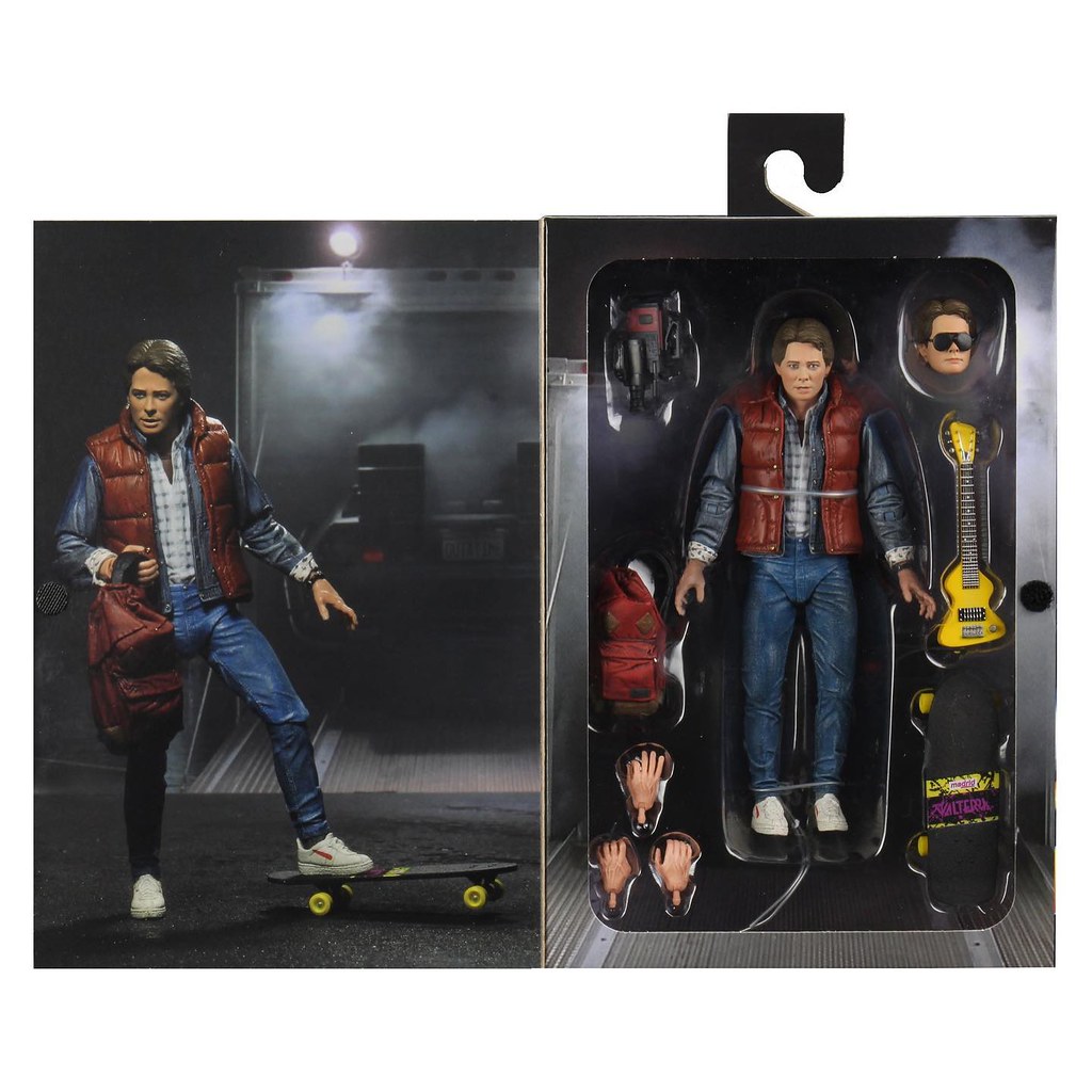 NECA《回到未來》新作「1955 年的布朗博士 (Doc Brown ‘55)」7 吋可動人偶發表公開~ 兩款「馬蒂‧麥佛萊(Marty McFly)」包裝盒官圖發表!