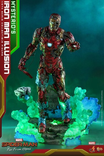 彼得心中的夢魘可動再襲！ Hot Toys《蜘蛛人：離家日》神秘客的鋼鐵人幻象（Mysterio’s Iron Man Illusion）1/6 比例人偶 公開