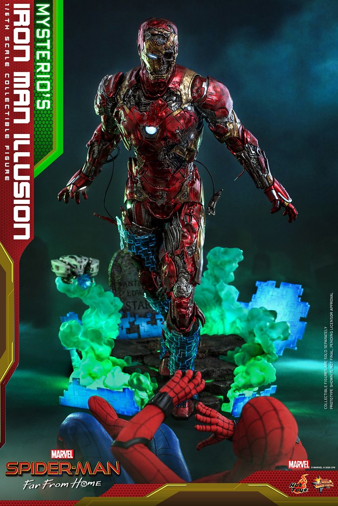 彼得心中的夢魘可動再襲! Hot Toys《蜘蛛人:離家日》神秘客的鋼鐵人幻象(Mysterio’s Iron Man Illusion)1/6 比例人偶 公開