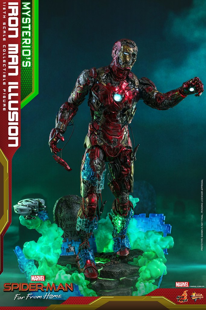 彼得心中的夢魘可動再襲! Hot Toys《蜘蛛人:離家日》神秘客的鋼鐵人幻象(Mysterio’s Iron Man Illusion)1/6 比例人偶 公開