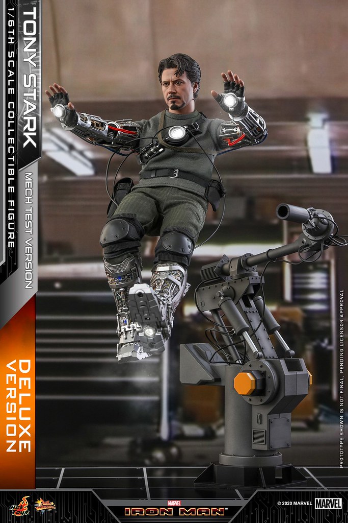 附上了可愛的「Dum-E」！Hot Toys - MMS582 -《鋼鐵人》「東尼‧史塔克(裝甲測試版本) 豪華版」（Tony Stark (Mech Test Version) Deluxe Version）1/6 比例人偶