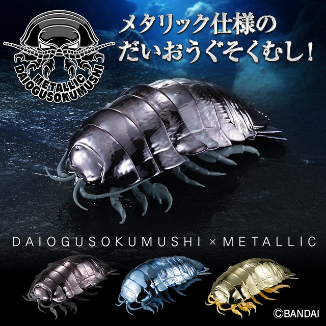 閃亮亮的豪華金屬質感！ GASHAPON『團子蟲』金屬色大王具足蟲 3個套組（メタリックだいおうぐそくむし　3個セット）【PB限定】