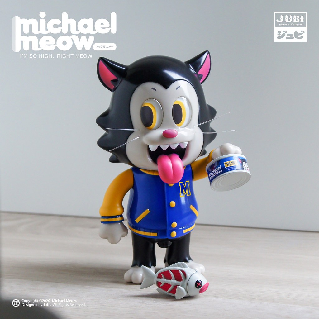 台灣設計師 JUBI 的超可愛最新力作「麥可喵」（Michael Meow）登場！ 粉粉的肉球不只療癒還可以吸住貓罐頭～