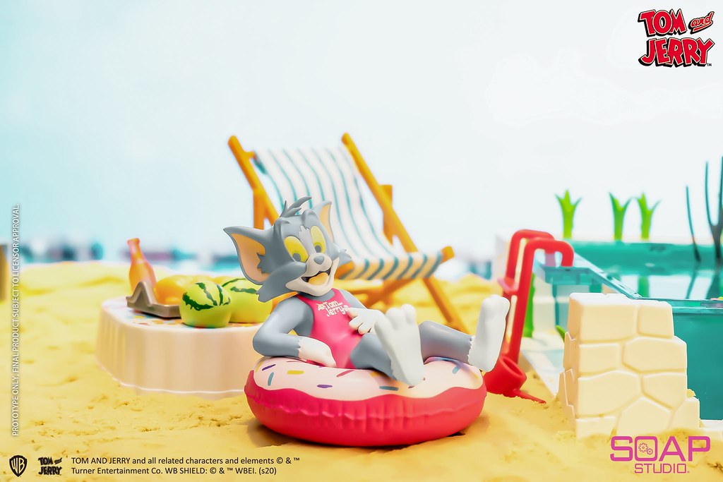 Soap Studio《湯姆貓與傑利鼠》泳池派對系列盲抽盒玩！好想度假啊～