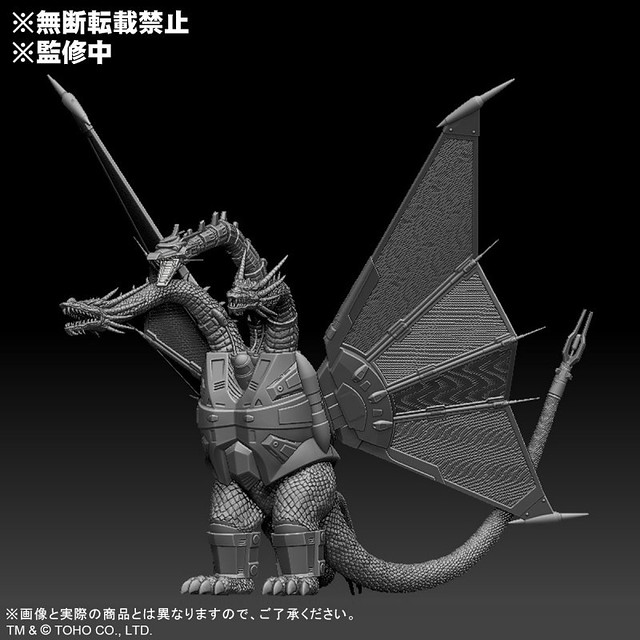 東寶大怪獸系列 機械王者基多拉（1991）開發中原型釋出 再現魄力的機械雙翼！