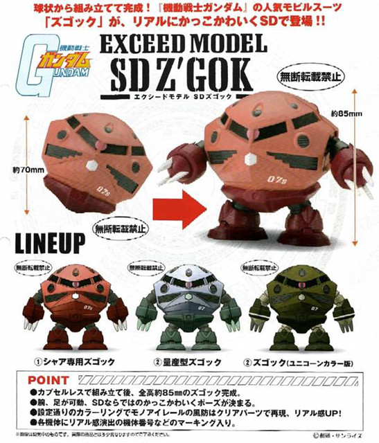 可愛又帥氣！《機動戰士鋼彈 》EXCEED MODEL SD 茲寇克 ズゴック