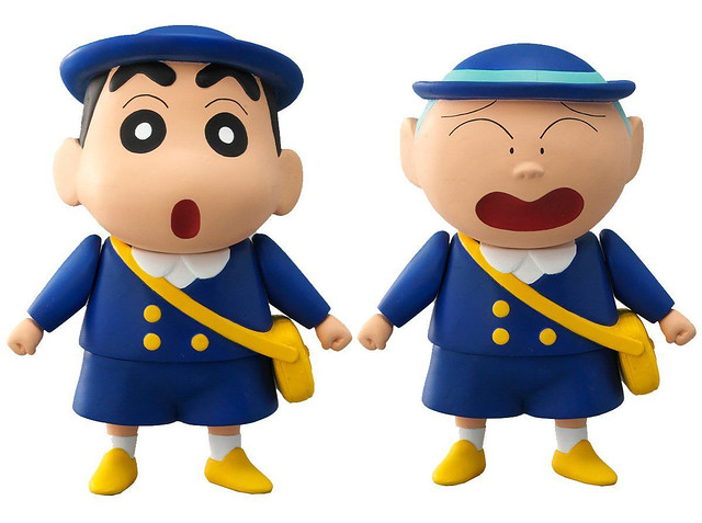 最愛動感幼稚園！PLEX《蠟筆小新》野原新之助 & 佐藤正男 軟膠玩具
