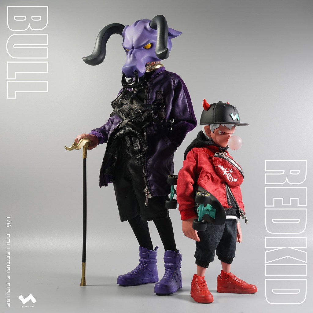 J.T Studio Street Mask 系列【BULL & RedKid】1/6 比例人偶