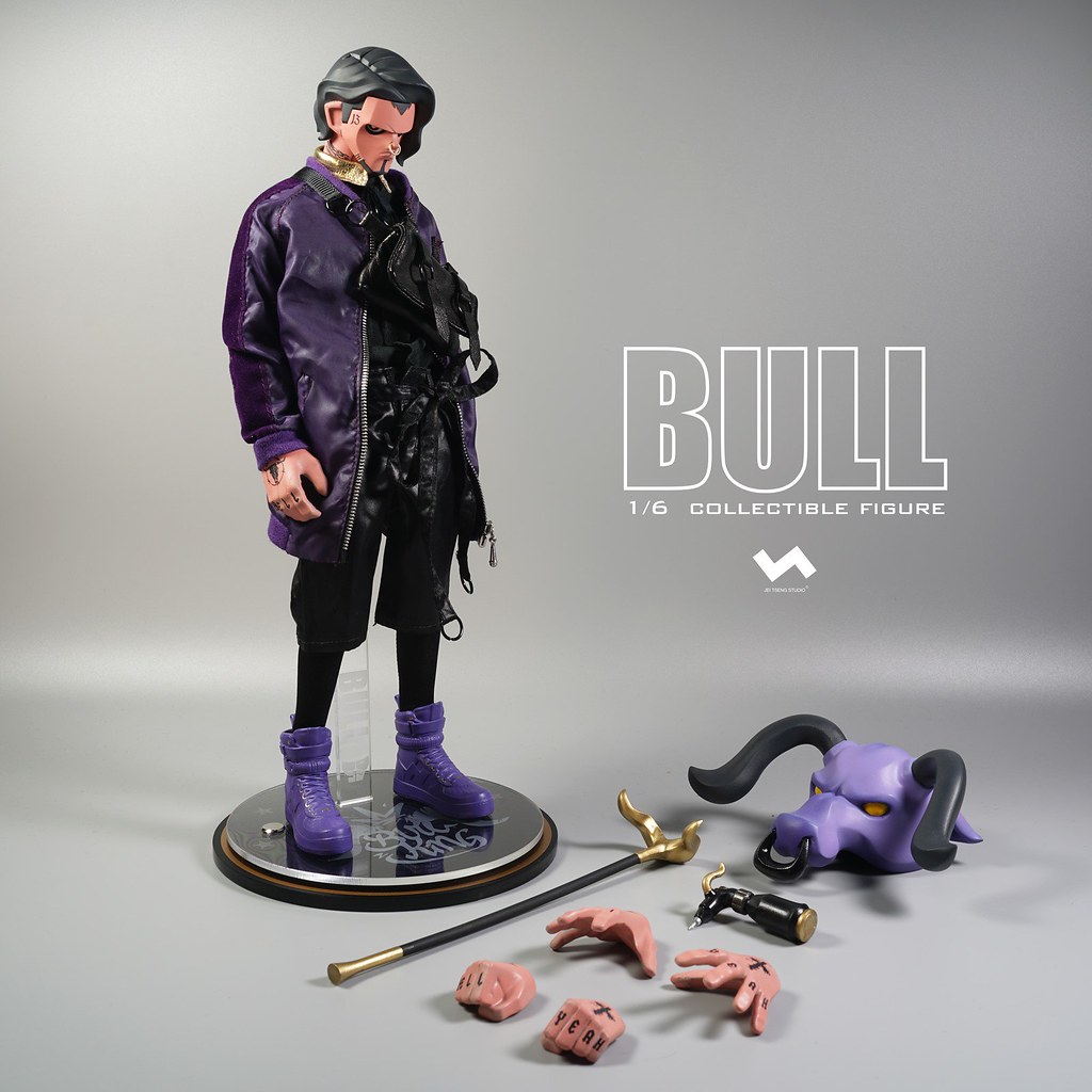 J.T Studio Street Mask 系列【BULL & RedKid】1/6 比例人偶