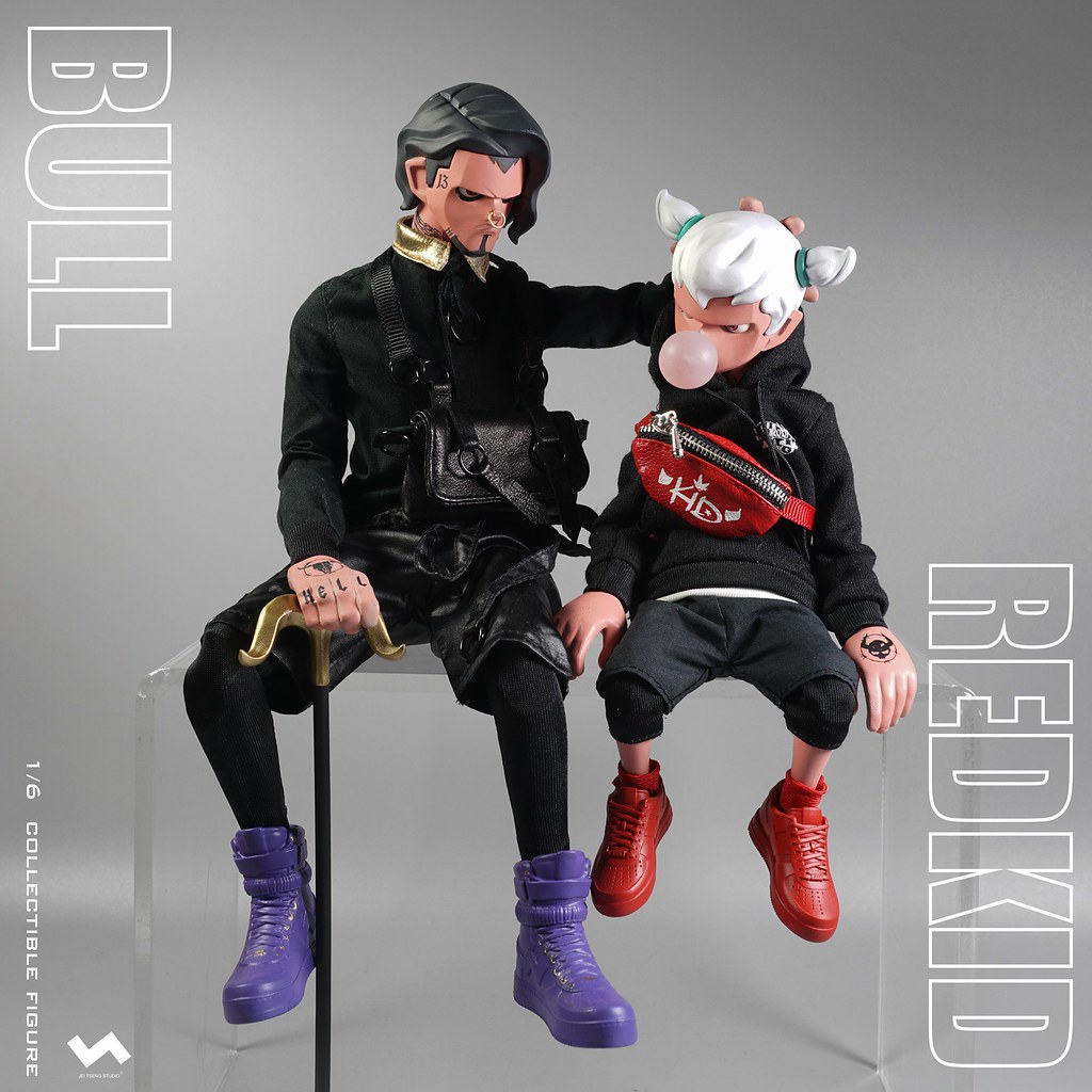 J.T Studio Street Mask 系列【BULL & RedKid】1/6 比例人偶