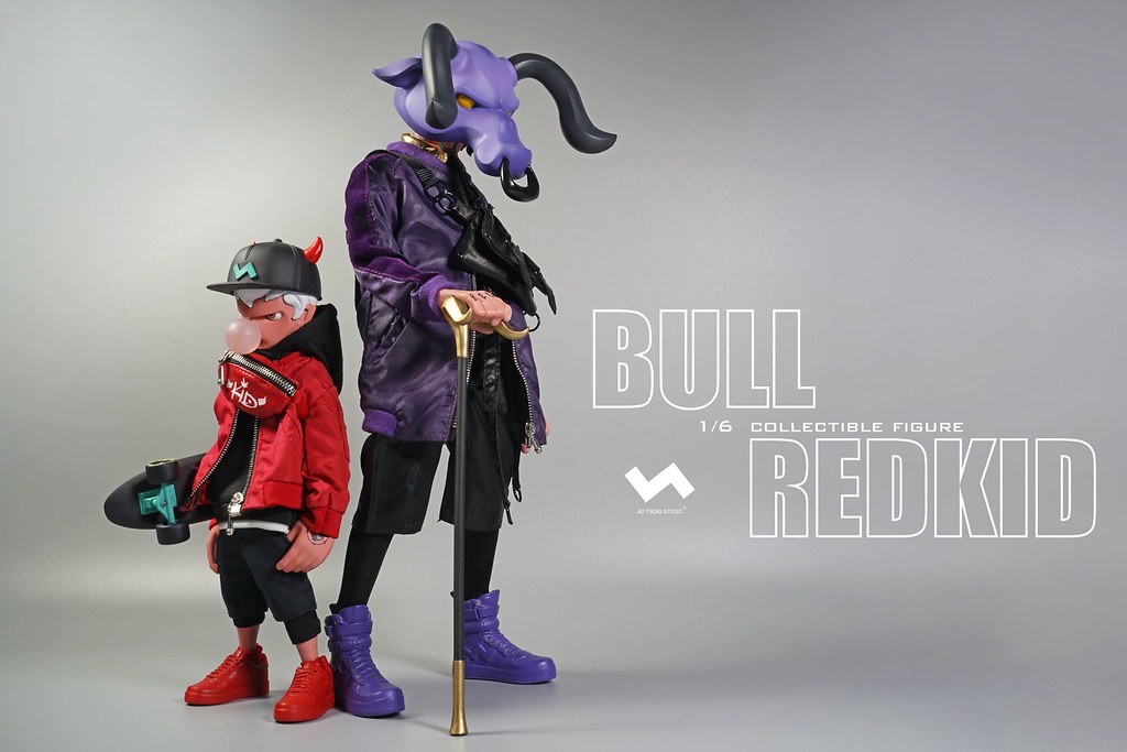 J.T Studio Street Mask 系列【BULL & RedKid】1/6 比例人偶