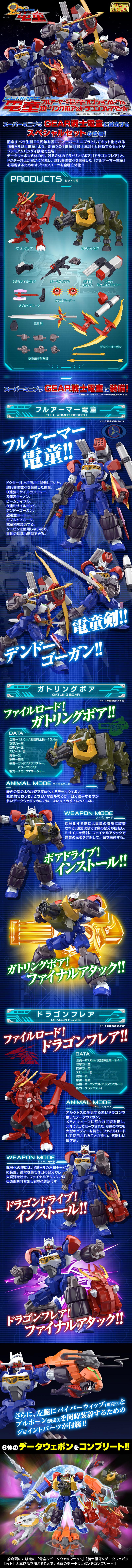 重裝威力升級!Super Minipla《GEAR戰士電童》全裝甲電童配件&數碼武器套組