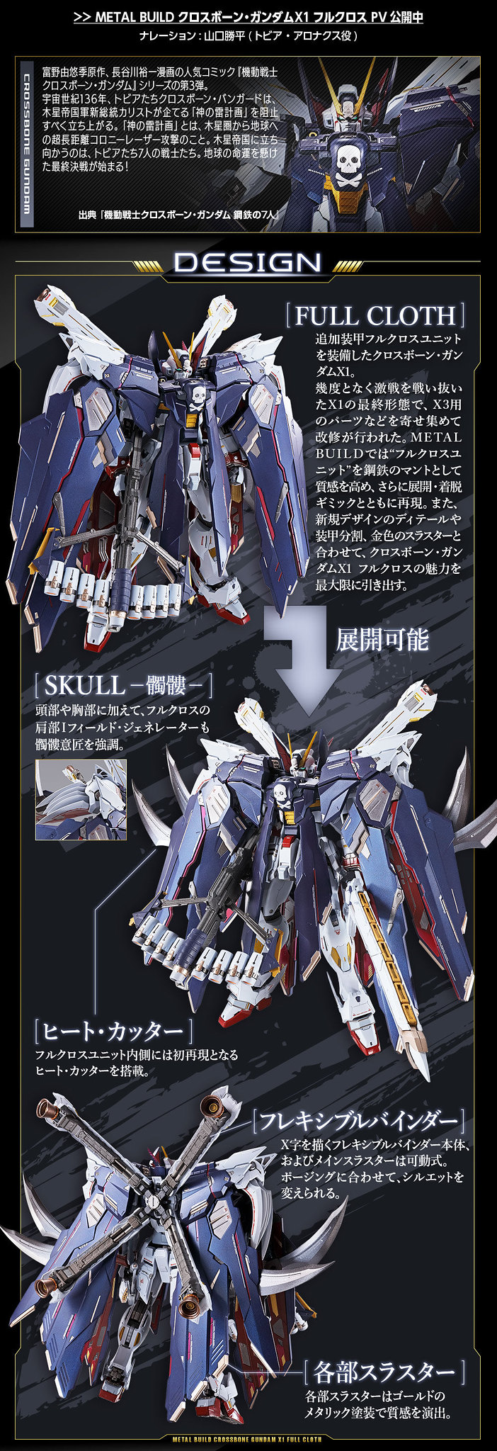 METAL BUILD 新作「海盜鋼彈X1 全覆式披風」最終決戰型態即將發表!