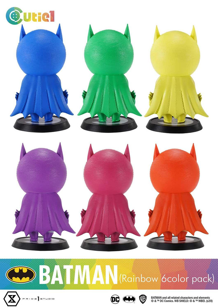 Cutie1系列【蝙蝠俠 彩虹6色套裝】繽紛可愛的布娃娃造型登場～