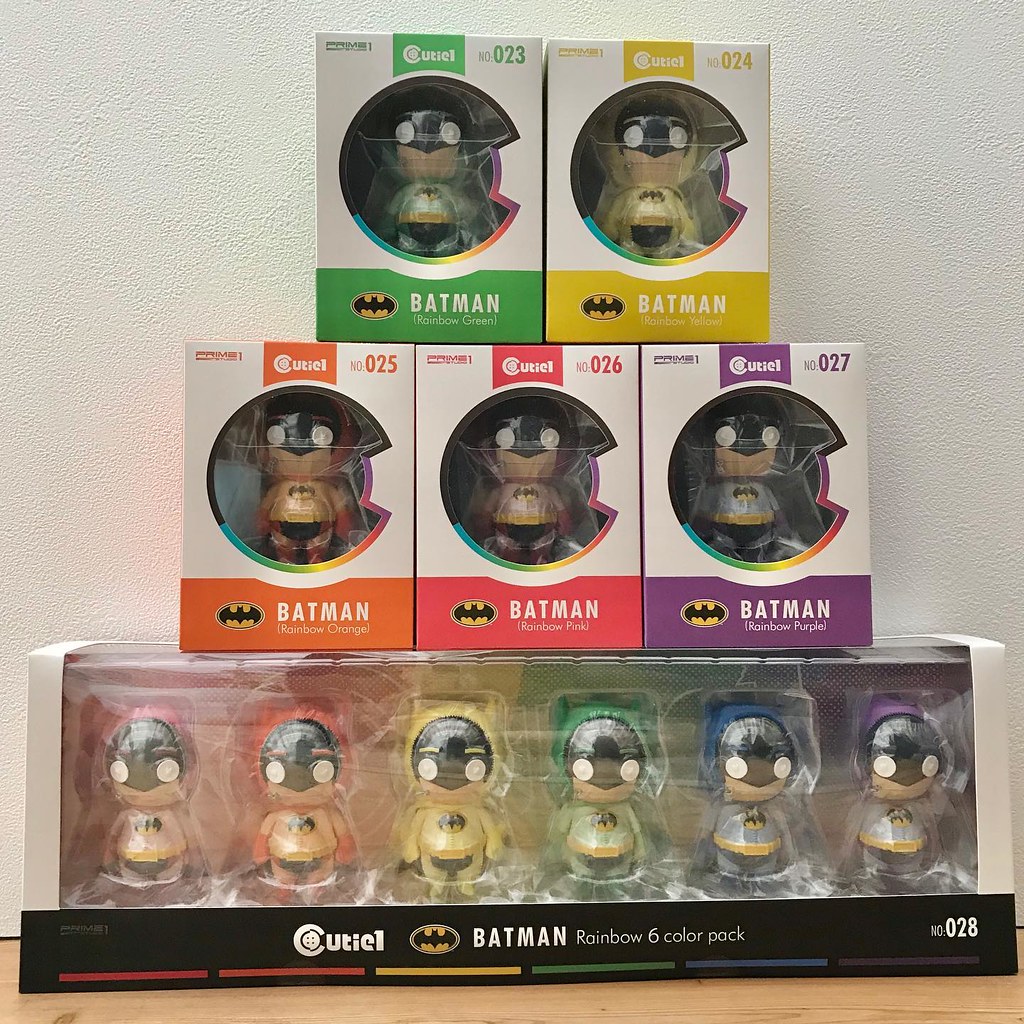 Cutie1系列【蝙蝠俠 彩虹6色套裝】繽紛可愛的布娃娃造型登場～