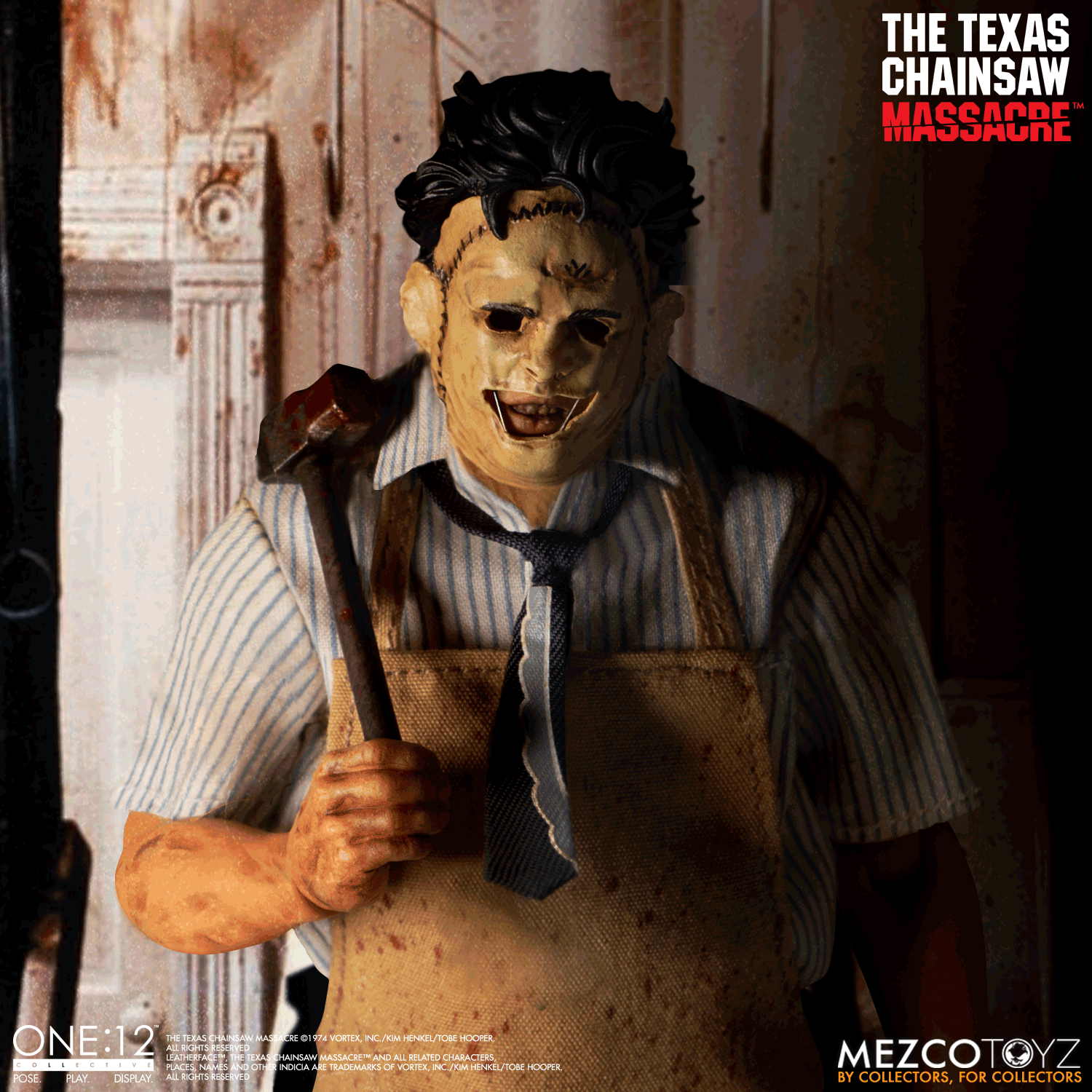 MEZCO ONE:12 COLLECTIVE 系列《德州電鋸殺人狂》皮臉 可動人偶曝光！
