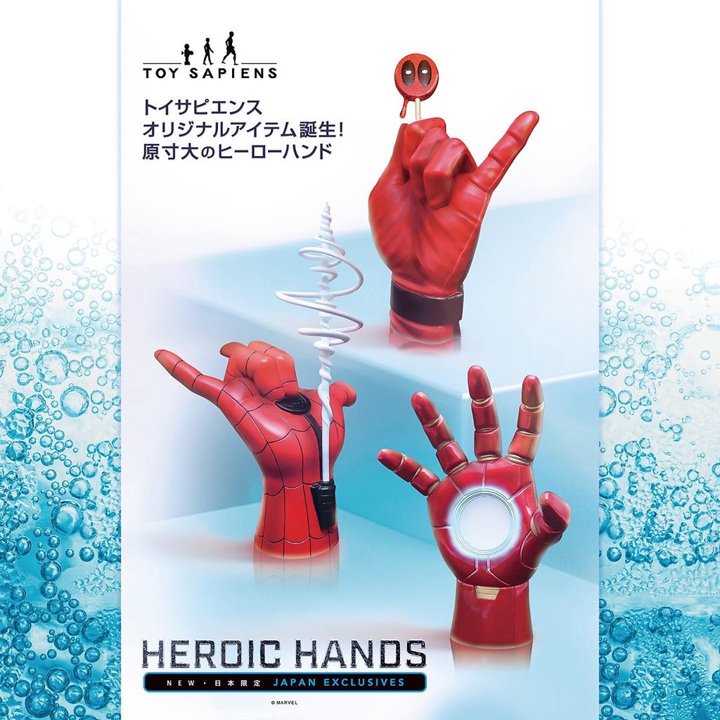 Toy Sapiens Marvel【英雄之手】1：1比例雕像！蜘蛛人、鋼鐵人、死侍參戰