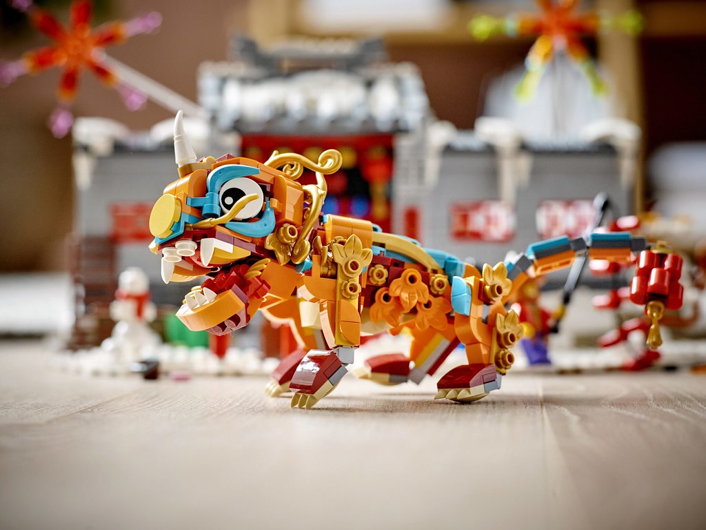 LEGO 三款2021年農曆春節主題盒組發表！會發光的紅牛雕像模型、搶眼年獸登場