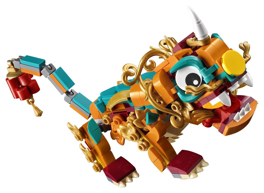 LEGO 三款2021年農曆春節主題盒組發表!會發光的紅牛雕像模型、搶眼年獸登場