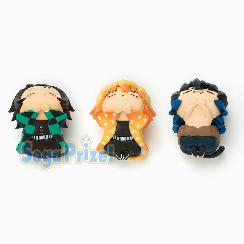 SEGA景品《鬼滅之刃》午睡貓咪迷你FIGURE 炭治郎/善逸/伊之助 在掌心萌萌瞇一下