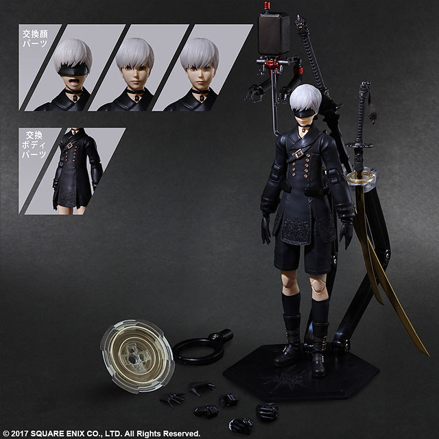 PLAY ARTS改《尼爾:自動人形》9S 可動人偶 一般版、DX版明年 05 月發售!