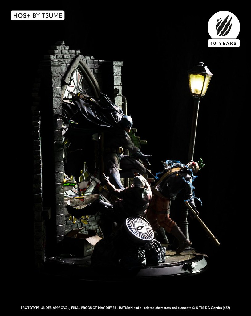 破窗打擊罪犯的精彩躍動！Tsume-Art HQS+系列《蝙蝠俠》蝙蝠俠 1/6比例場景限量雕像
