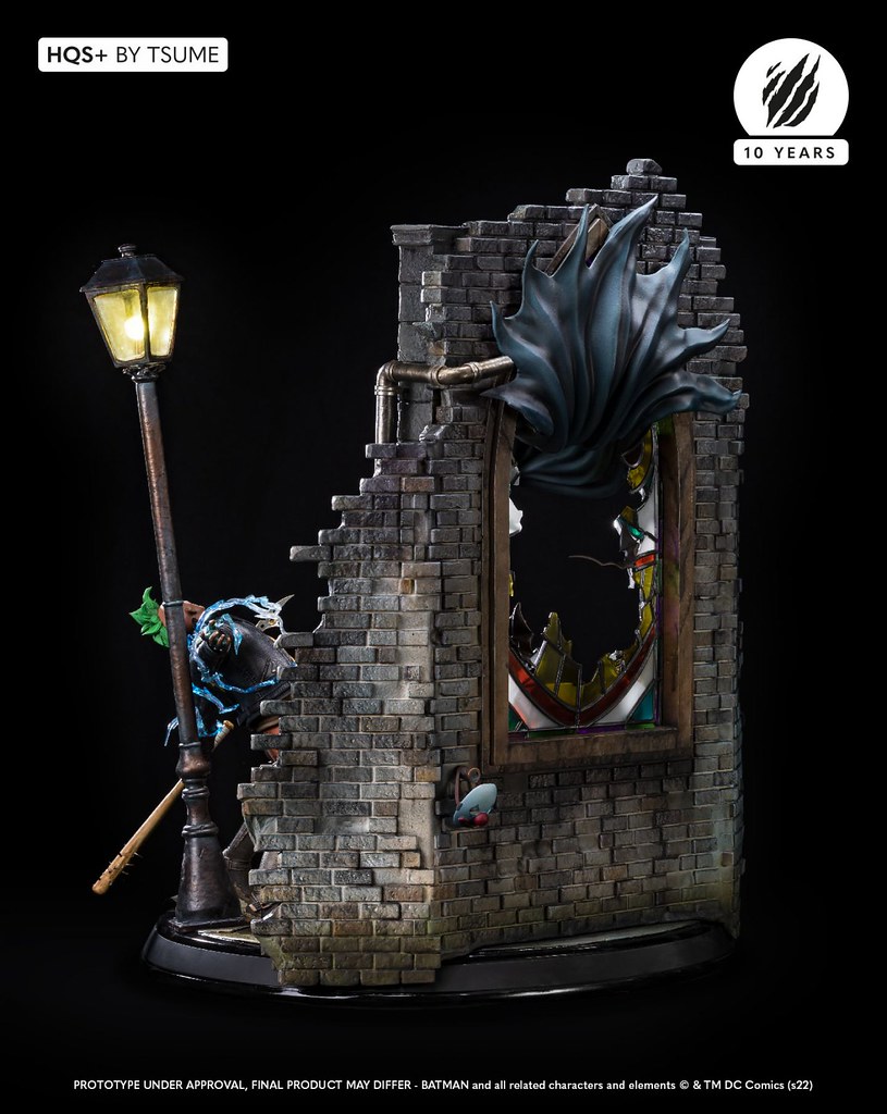 破窗打擊罪犯的精彩躍動！Tsume-Art HQS+系列《蝙蝠俠》蝙蝠俠 1/6比例場景限量雕像
