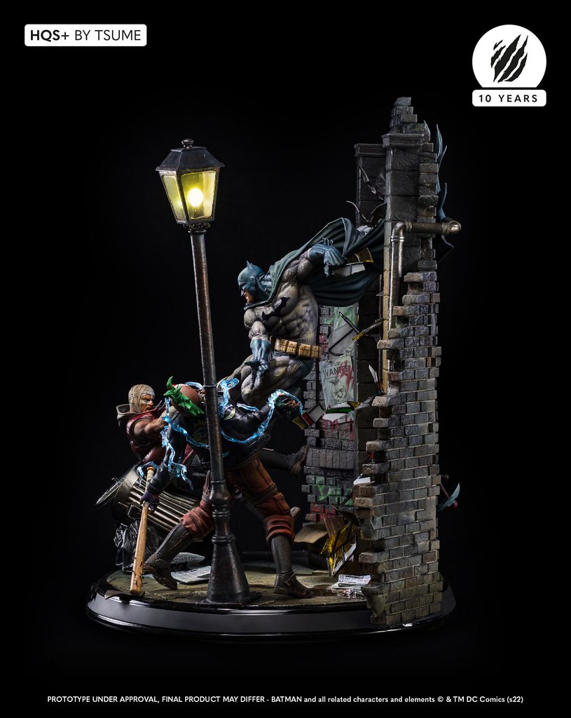 破窗打擊罪犯的精彩躍動！Tsume-Art HQS+系列《蝙蝠俠》蝙蝠俠 1/6比例場景限量雕像