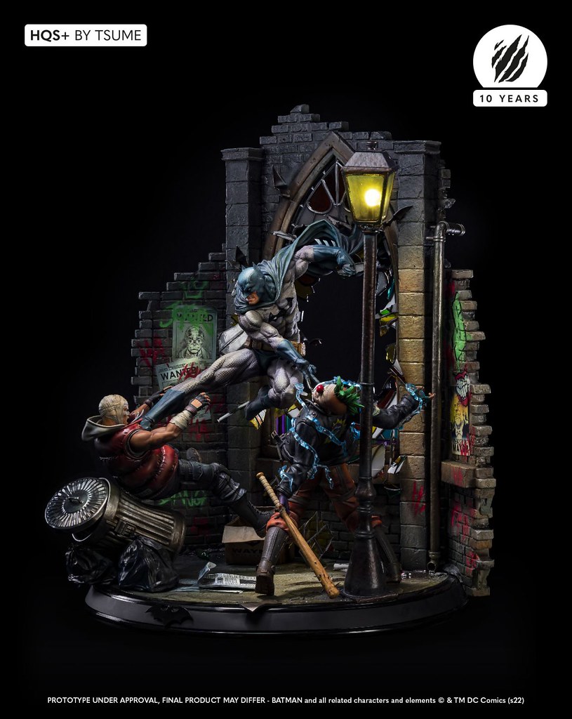 破窗打擊罪犯的精彩躍動！Tsume-Art HQS+系列《蝙蝠俠》蝙蝠俠 1/6比例場景限量雕像