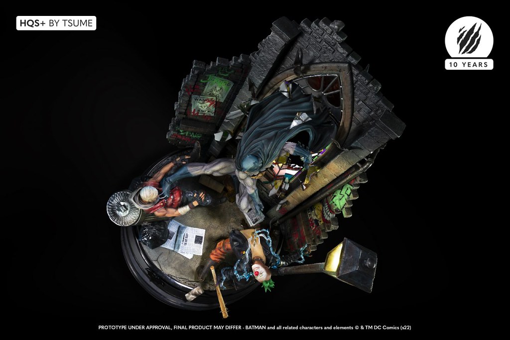 破窗打擊罪犯的精彩躍動！Tsume-Art HQS+系列《蝙蝠俠》蝙蝠俠 1/6比例場景限量雕像