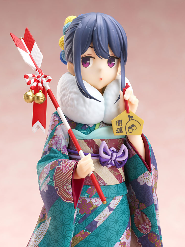 F:NEX《搖曳露營△》振袖 志摩凜 1/7 比例模型 拿著破魔矢和繪馬的初詣造型~