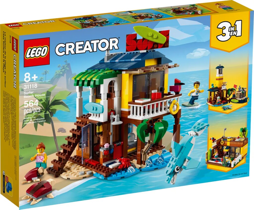 LEGO 31118 創意系列【衝浪者海灘小屋】Surfer Beach House 擁有 3 in 1 玩法的有趣模型！