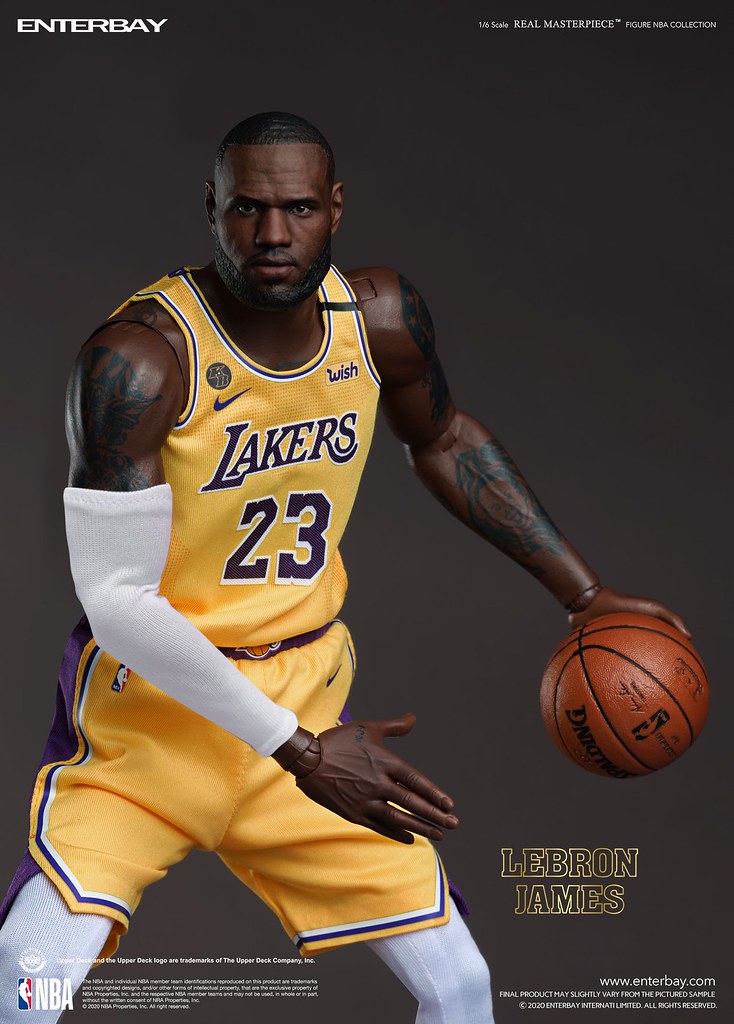 ENTERBAY NBA系列 Real Masterpiece 洛杉磯湖人隊「LEBRON JAMES」1/6比例蠟像級可動人偶