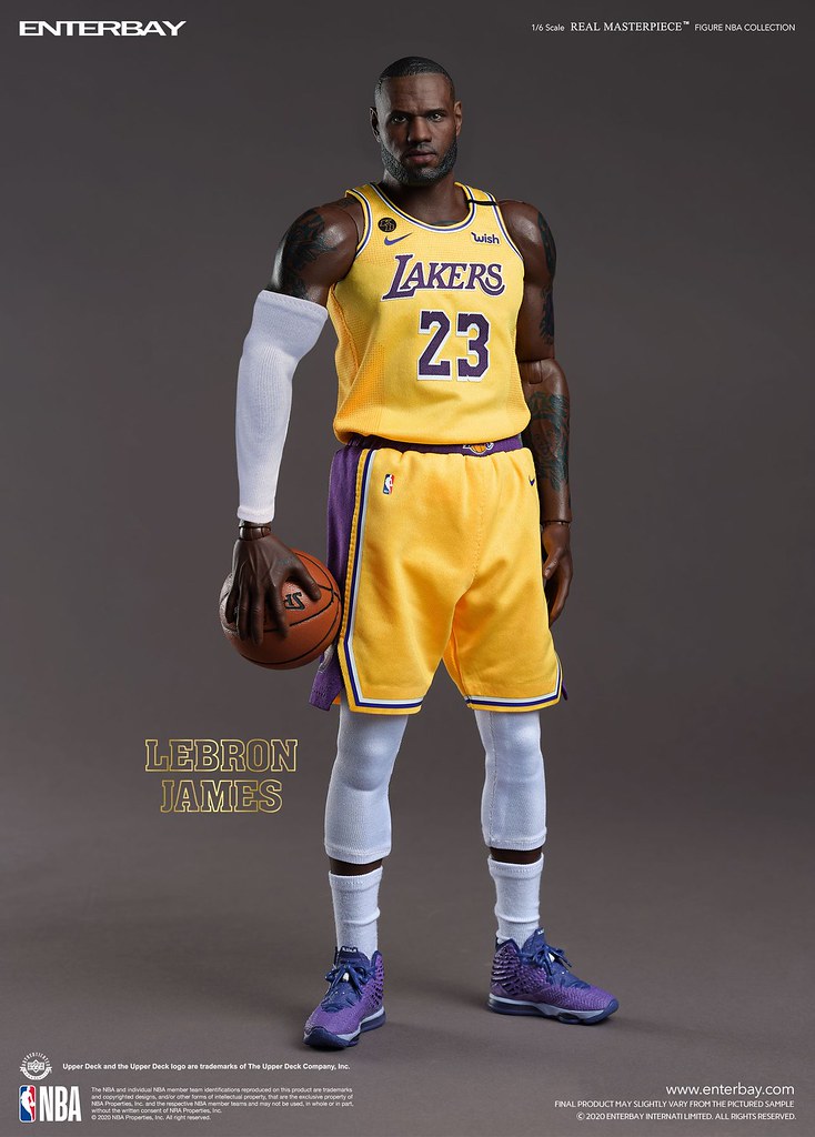 ENTERBAY NBA系列 Real Masterpiece 洛杉磯湖人隊「LEBRON JAMES」1/6比例蠟像級可動人偶
