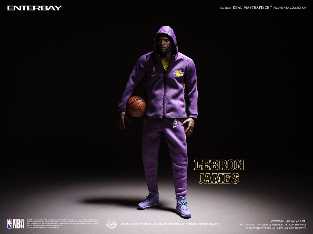 ENTERBAY NBA系列 Real Masterpiece 洛杉磯湖人隊「LEBRON JAMES」1/6比例蠟像級可動人偶