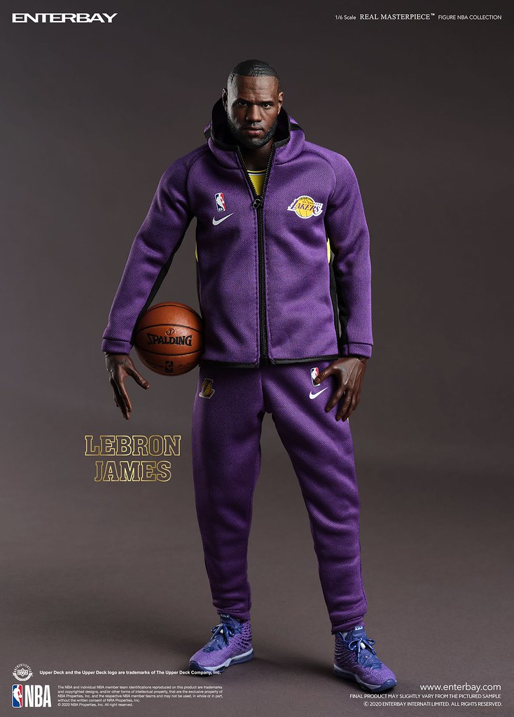ENTERBAY NBA系列 Real Masterpiece 洛杉磯湖人隊「LEBRON JAMES」1/6比例蠟像級可動人偶