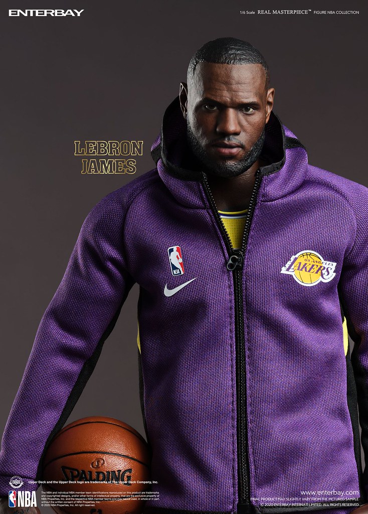 ENTERBAY NBA系列 Real Masterpiece 洛杉磯湖人隊「LEBRON JAMES」1/6比例蠟像級可動人偶