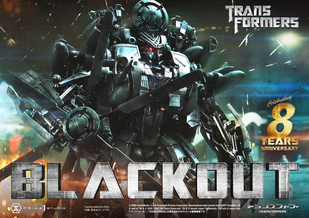 Prime 1 Studio《變形金剛》黑魔（Blackout）無比例全身雕像 兼具大份量與細節的魄力身姿！