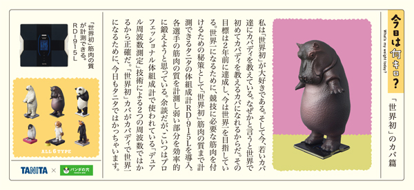 TANITA 塔尼達×熊貓之穴「今天幾公斤？」轉蛋　跟超可愛的動物們一起測量體重吧！